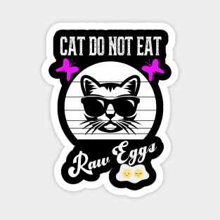 Cat Do Not Eat Raw Eggs Magnet