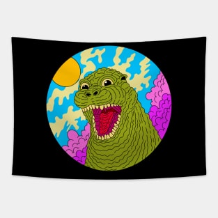 Smilling kaiju Tapestry