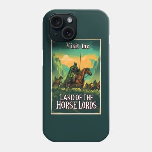 Visit the Land of the Horse Lords - Vintage Travel Poster - Fantasy Phone Case