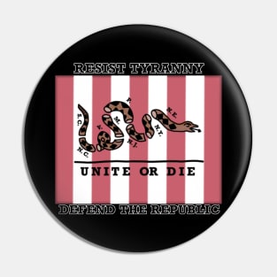 Resist Tyranny (Small Design) Pin