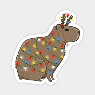 Christmas Capybara Magnet