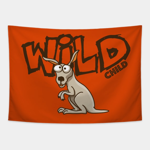 WILD CHILD KANGAGROO Tapestry by teko01
