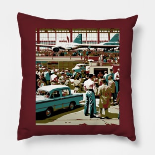 Retro Airport Terminal Pillow