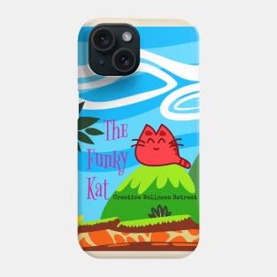 The Funky Kat Creative Wellness Retreat poster Phone Case