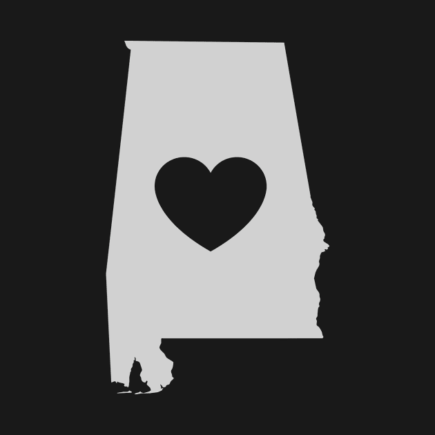 Alabama Love Heart by helloshirts