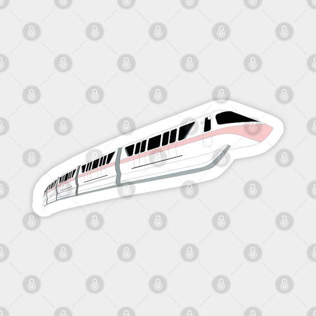 Millennial Pink Monorail Magnet by FandomTrading