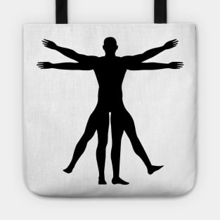 vitruvian man Tote