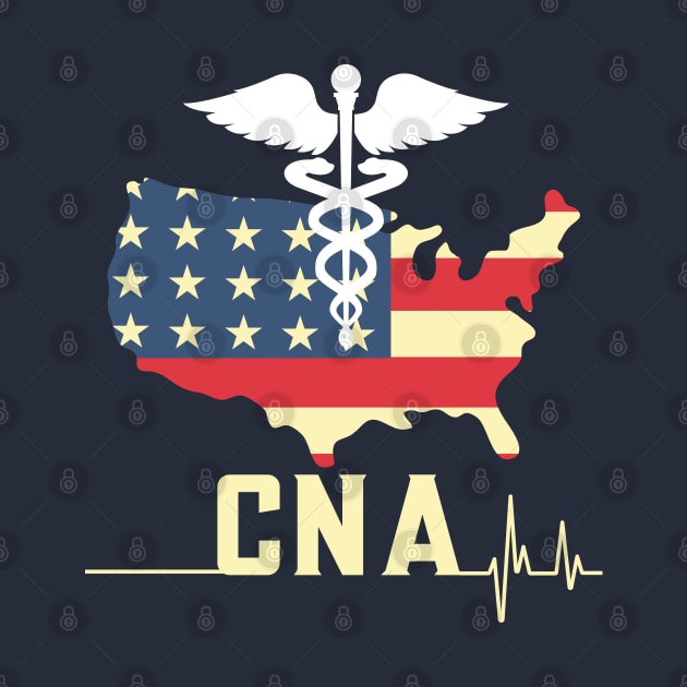 CNA American flag, nursing, cna, medical, emergency, emt, vein, healthcare shirt, cna 2020, dialesis, essential employee by Sam D