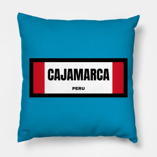 Cajamarca City in Peruvian Flag Pillow