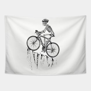 Animado Esqueleto bicicleta de montaña Tapestry