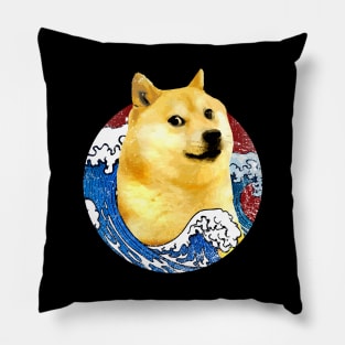 dogecoin wave Pillow