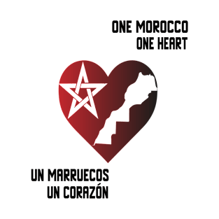 one moroccan one heart Proud Morocco Flag Gift Moroccan Lovers For Men's Women's T-Shirt