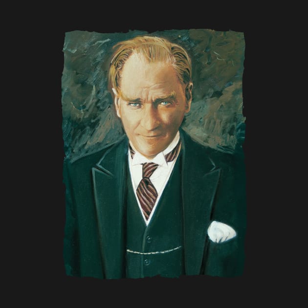 Ataturk Oil Painting by Tuwegl