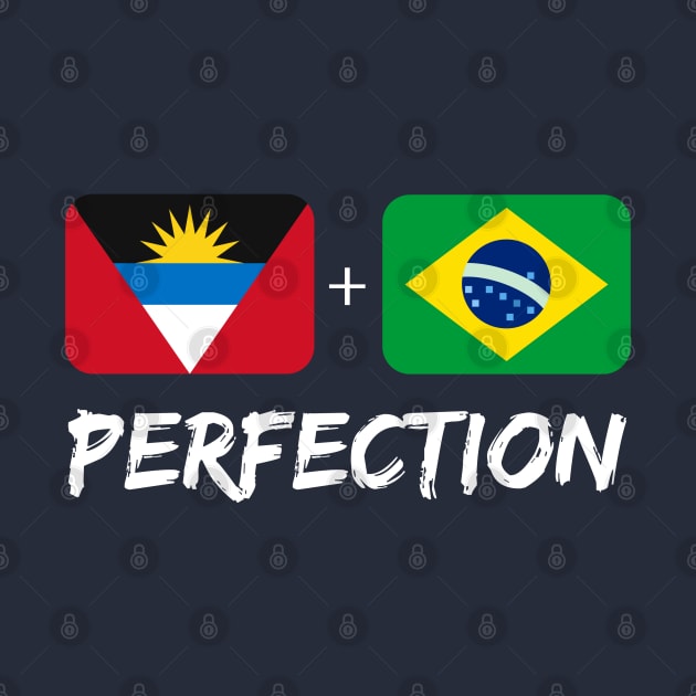 Antiguan Plus Brazil Perfect Mix Flag Heritage Gift by Just Rep It!!