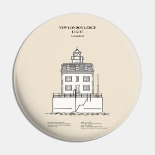 New London Ledge Light Lighthouse - Connecticut - SBDpng Pin