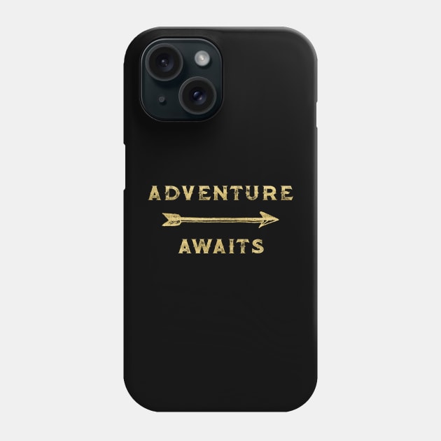 Adventure Awaits - Gold Compass Phone Case by Cascadia by Nature Magick