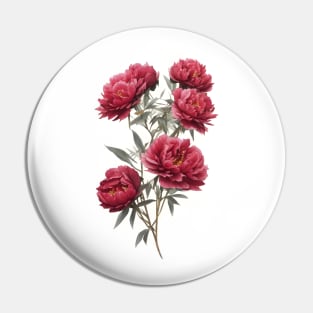 Pink peony flowers Pin