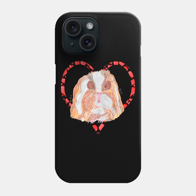 TEXEL GUINEA PIG HEART Phone Case by BeritValk