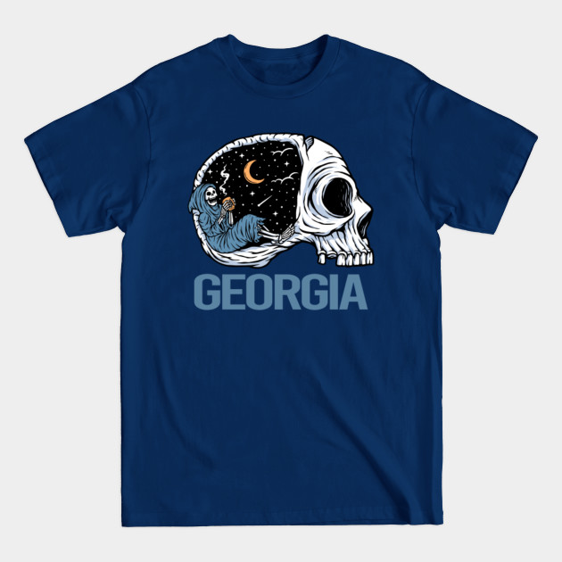 Discover Chilling Skeleton Georgia State - Georgia - T-Shirt