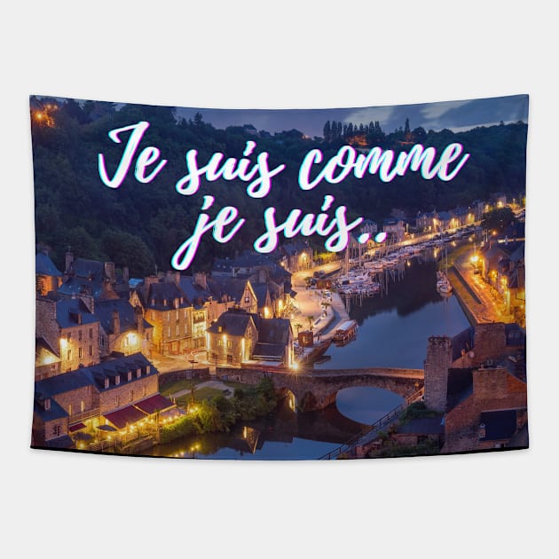 I am what I am - French Quotes Theme Tapestry by Rebellious Rose