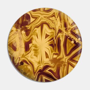 Bold melted copper striped kaleidoscope Pin