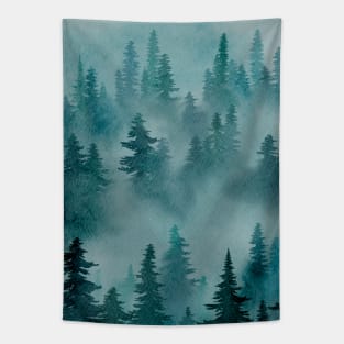 Watercolor forest Tapestry