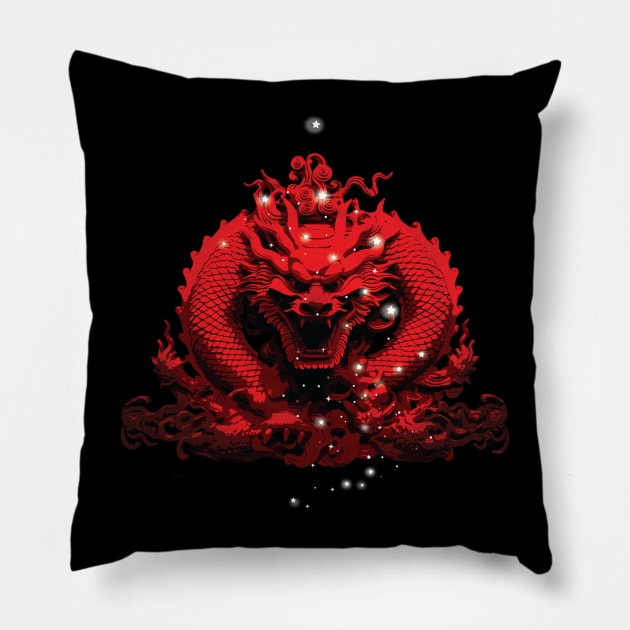 Red Dragon Pillow by emma17