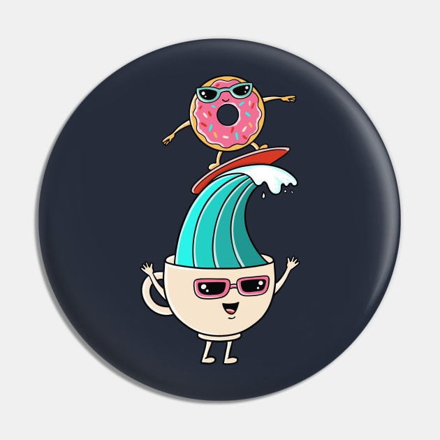 Coffee and donuts beach Pin by coffeeman