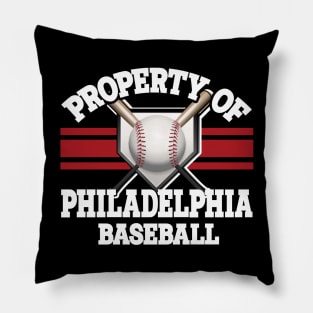 Proud Name Philadelphia Graphic Property Vintage Baseball Pillow