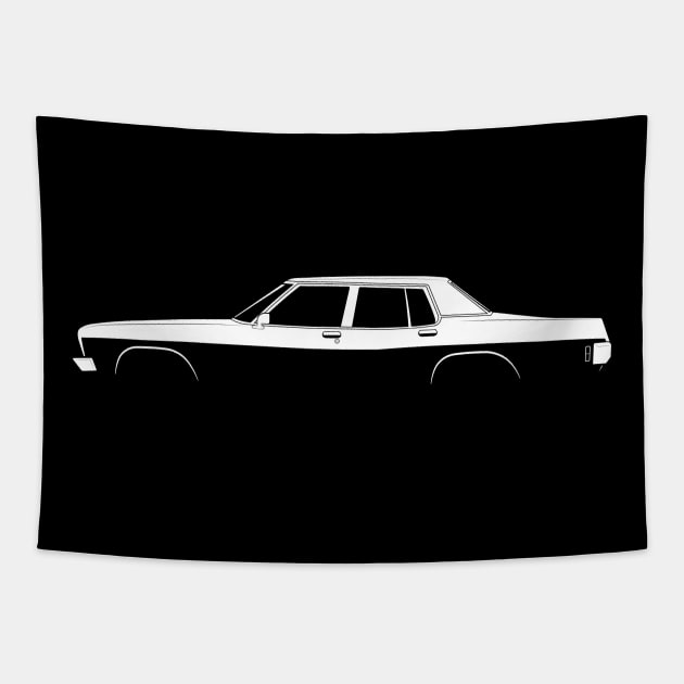 Holden Statesman (HQ) Silhouette Tapestry by Car-Silhouettes