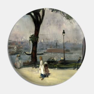 High Resolution William Glackens Painting East River Park 1902 Pin