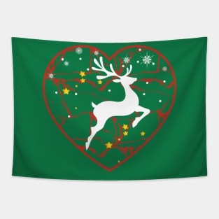 I love you Christmas reindeer Tapestry