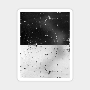 Black and White Night Sky Magnet