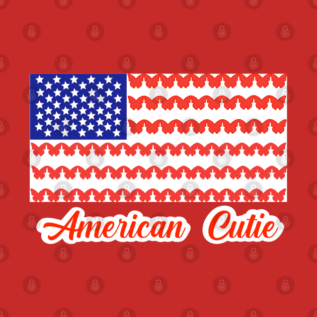 American Cutie Butterfly Flag by FamilyCurios