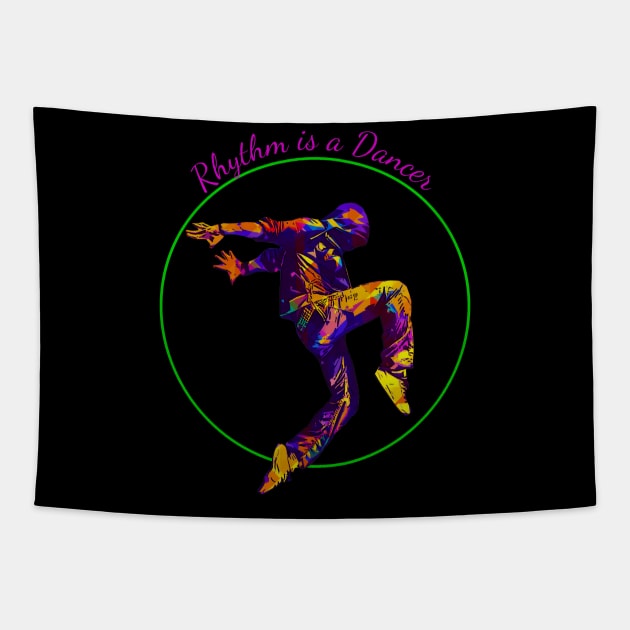 Rhythmic Groove - HipHop Dancer Tapestry by Tlific