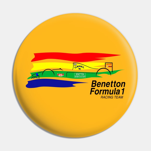 Benetton F1 Team 90's Motorsport Art Pin by San Studios Company