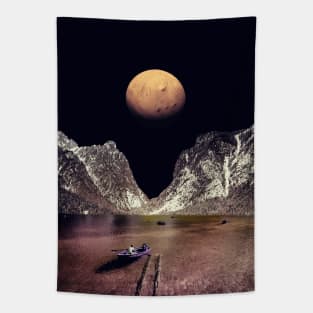 Just a Short Vacation - Space Aesthetic, Retro Futurism, Sci Fi Tapestry