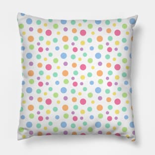 Polka Dot Party (Pastel Rainbow) Pillow