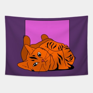 Lazy kitten Tapestry