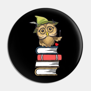 Owl Book Nerd Pin