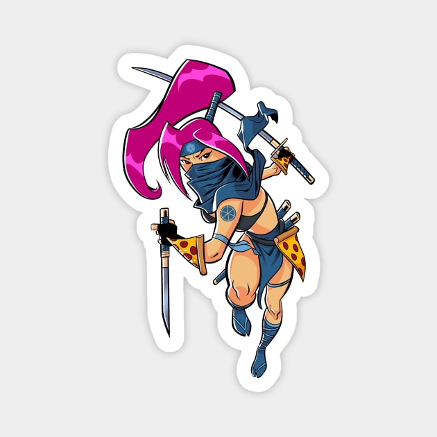 Pizza Kunoichi Magnet by tommartinart