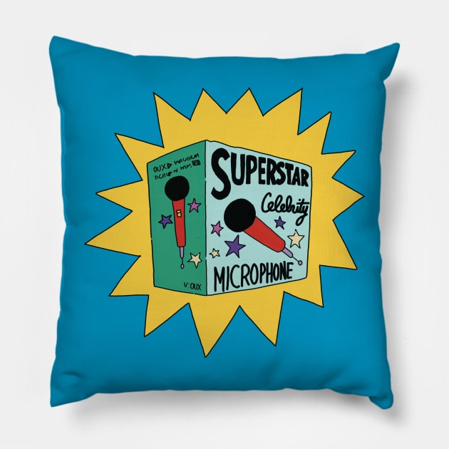 Superstar microphone Pillow by TeeAguss