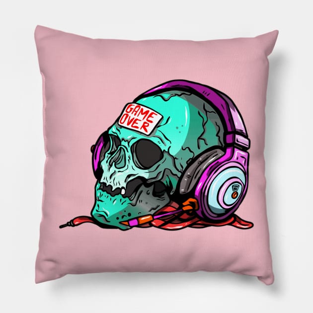 GAME OVER Pillow by Ohhmeed