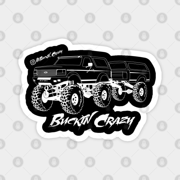 Buckin Crazy Bronco - White Print 2021 Magnet by The OBS Apparel