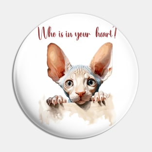 Sphynx Cat Lover Pin