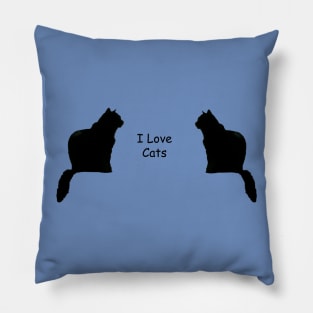 Double Cat Love Pillow