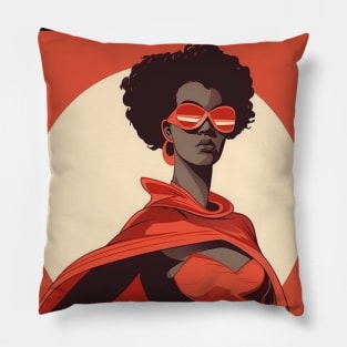 African Queen, Afro Superhero, Female Warrior, Black History Pillow