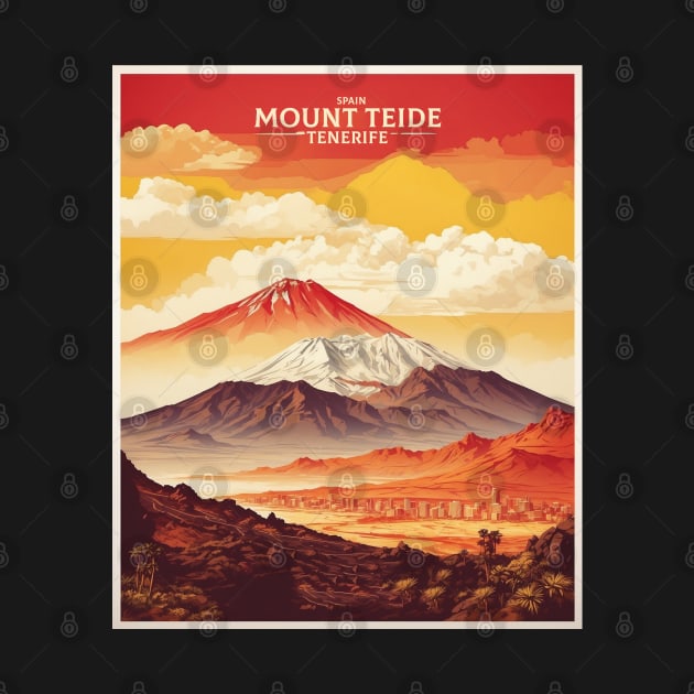 Mount Teide Spain Travel Tourism Retro Vintage by TravelersGems