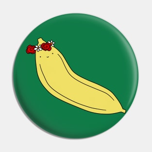 Banana with a crown of Flowers Pin