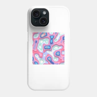 Liquid swril illustration in pink, purple and blue pastel colors Phone Case